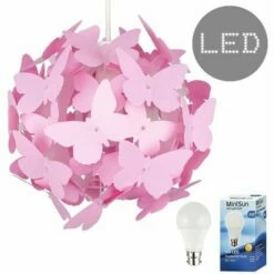 MINISUN Childrens Bedroom Butterfly Ceiling Pendant Light Shade Kids Lampshade