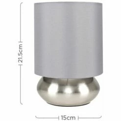 MINISUN 2 X Modern Touch Table Lamps - Grey -MINISUN Shop 9485499 4