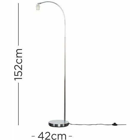 MINISUN Metal Curved Floor Lamp Base - Chrome MINISUN Metal Curved Floor Lamp Base - Chrome -MINISUN Shop 9503748 3