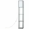 MINISUN Floor Lamp Modern Struttura Light With Display Shelves - Grey -MINISUN Shop 9503863 1