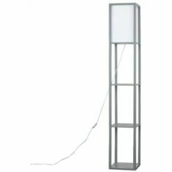 MINISUN Floor Lamp Modern Struttura Light With Display Shelves - Grey