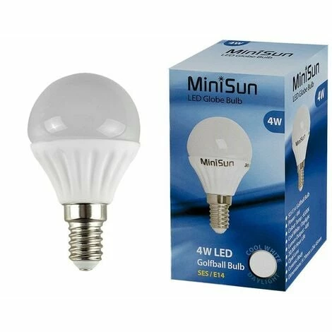 MINISUN 6 x 4W LED Ses E14 Golfball Light Bulbs - Cool White MINISUN 6 X 4W LED Ses E14 Golfball Light Bulbs - Cool White -MINISUN Shop 9503894 1