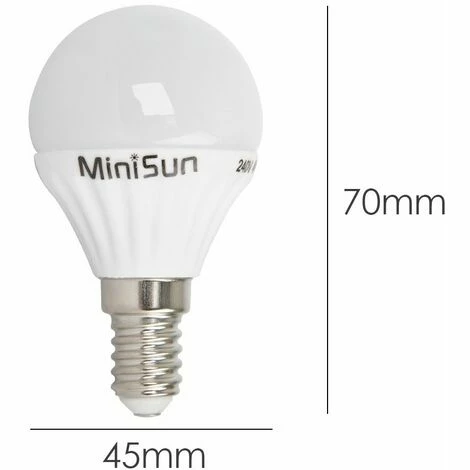 MINISUN 6 x 4W LED Ses E14 Golfball Light Bulbs - Cool White MINISUN 6 X 4W LED Ses E14 Golfball Light Bulbs - Cool White -MINISUN Shop 9503894 2