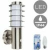 MINISUN Modern Outdoor Decorative Pir Sensor Stainless Steel Wall Light Lantern + 4W LED Candle Bulb - Warm White -MINISUN Shop 9526491 1