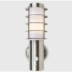 MINISUN Modern Outdoor Decorative Pir Sensor Stainless Steel Wall Light Lantern + 4W LED Candle Bulb - Warm White -MINISUN Shop 9526491 3