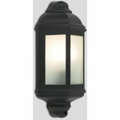 MINISUN Black Outdoor Porch Wall Lantern IP44 Light + 1 X 6W LED Es E27 Bulb -MINISUN Shop 9547214 2