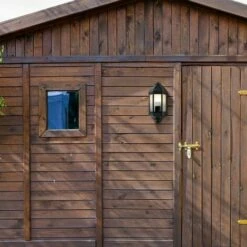 MINISUN Black Outdoor Porch Wall Lantern IP44 Light + 1 X 6W LED Es E27 Bulb -MINISUN Shop 9547214 3