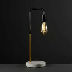 MINISUN Minimalist Marble LED Nightstand Lounge Table Lamp + Light Bulb -MINISUN Shop 9562976 2