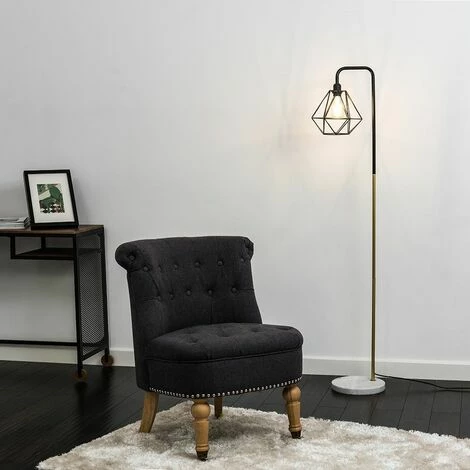 MINISUN Industrial Black & Gold Floor Lamp Metal Geometric Lampshade Solid Marble Base - Black MINISUN Industrial Black & Gold Floor Lamp Metal Geometric Lampshade Solid Marble Base - Black -MINISUN Shop 9574871 3
