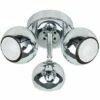 MINISUN 3 Way Round Plate Adjustable Eyeball Ceiling Spotlight With 5W GU10 LED Bulbs Cool White - Chrome -MINISUN Shop 9793418 1