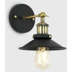 MINISUN 2 X Industrial Black & Antique Brass Wall Lights S - No Bulbs 3 MINISUN 2 X Industrial Black & Antique Brass Wall Lights S - No Bulbs -MINISUN Shop 9896437 2